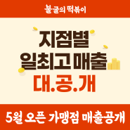 불떡 불굴의떡볶이 가맹점 일매출 대공개 !! 배달떡볶이 맛집 !!