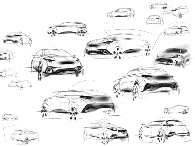 자동차 스케치 디자인