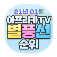 [2021 1월 순위] 아프리카TV 2021 새해 1월 별풍선 BJ 순위 TOP10!!!