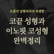 오블리성형외과의 특별함 이노핏코성형 완벽 정리! 섬세함의 차이, 코끝 성형 feat.김다앎 원장