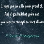 [엄궁영어 잉글리쉬 홀릭 잉홀의 영어명언] I hope you live a life you're proud of...-F.Scott Fitzergerald