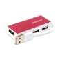유니콘 USB2.0 4포트 무전원 USB허브 RH-A40, Red(_인기상품)