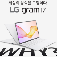 LG전자 그램17 스노우 화이트 노트북 17ZD90P-GX70K (i7-1165G7 43.1cm) 그램이 그램했다