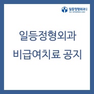 광주 일등정형외과의원 비급여치료 재료대 안내