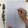 텍스타일 패턴 디자인 수업 강의 준비 동영상 찍기시작, 나뭇잎 드로잉 그림그리기로 테스트중입니다. 쑥시럽고 부끄럽네요 ㅠ