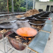 제주 삼거리농원 맛깔스러운 닭볶음탕.