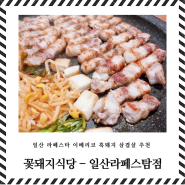 두툼한 삼겹살 라페스타 맛집 - 꽃돼지식당 일산 라페스타점