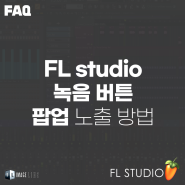 [FAQ] FL studio 녹음 버튼 팝업 띄우는 방법