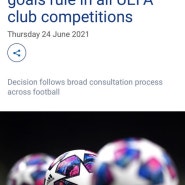 UEFA 챔피언스리그 원정 다득점 규정 폐지
