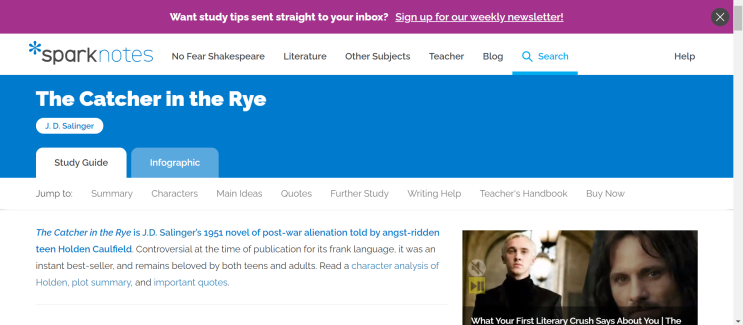 영소설 줄거리, 등장인물 등등 다 알려주는 사이트 sparknotes : 네이버 블로그