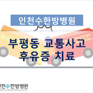 [부평동 교통사고 한방병원] 교통사고후유증 인천 소래포구역 집중적인 입원치료