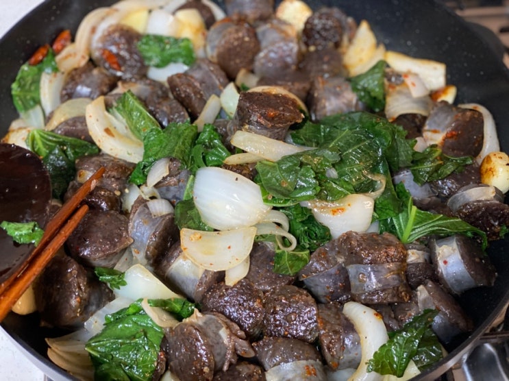 [순대볶음 만들기] 국물 없는 순대볶음 만들기/ 순대 알리오 올리오 : 네이버 블로그