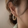 [은침] 보보 로이엘 진주라인 링 귀걸이 돋보이는귀걸이 데일리