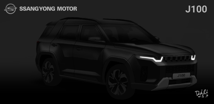 2022 쌍용자동차 J100 예상도 티저 / 2023 SSANG YONG MOTORS J100 Rendering Teaser ...