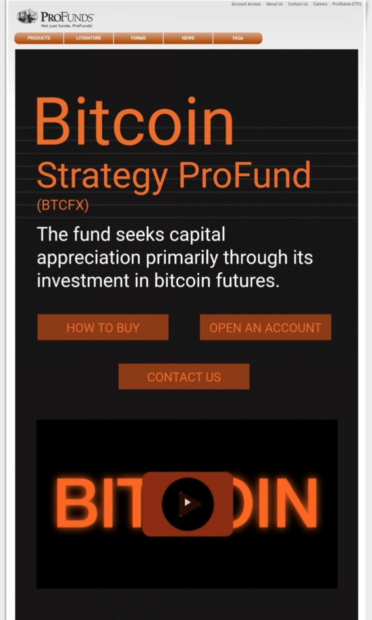 비트코인 뮤추얼 펀드 출시 (BTCFX, Profunds) : 네이버 블로그
