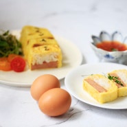 간단한 계란요리! 계란말이 네모김밥, 무스비 만들기~♥