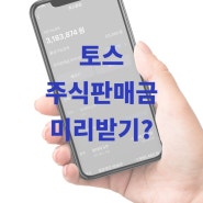 토스 주식판매금 미리받기 뜻