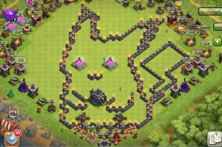 클래시오브클랜 9홀 배치(링크) 9Th Townhall Base Design(With Link) 210809 : 네이버 블로그