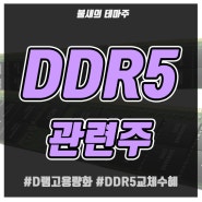 DDR5 관련주 대장주 분석 총모음(차세대 D램 반도체)