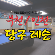 인천 부천 당구레슨 PBA현직 프로선수에게 배워요~