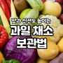 맛과 신선도 높이는 과일 채소 보관법 꿀팁 공개