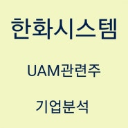 한화시스템 주가 - UAM 관련주 / 전망 / 항공우주 / 투자포인트