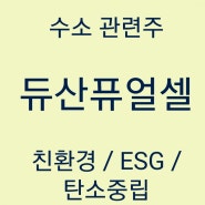 두산퓨얼셀 주가 / 수소차 관련주 / 전망 / esg / 친환경 / 신재생 에너지 / 탄소중립 / 투자포인트