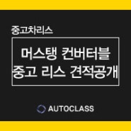 오픈카 추천, 2017 머스탱 컨버터블 51,000km 중고리스 견적