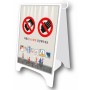 싸인아트: 단프라 재질로 제작한 다용도 광고물 '접이식 실내 입간판'