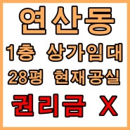 연산동 대로변 에이스리버팰리스 1층상가임대 현재공실