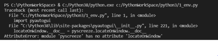pyautogui AttributeError: module 'pyscreeze' has no attribute ...