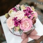 백련초가루의 찐한 핑크와 앙금플라워떡케이크_Ricetree cake studio