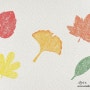 스텐실도안 가을단풍잎도안으로 어린이집환경구성 가을DIY가방만들기 해보아요