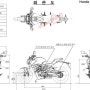 혼다 CBF125 사면도 머플러도면