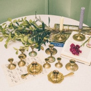 [빈티지 소품] 빈티지 브라스 촛대 13개 세트 / 앤틱 황동 촛대 / 골드 촛대 (Vintage Brass Candle Holder 13pcs)