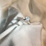 전주예물 사각 프린세스컷 다이아몬드 반지