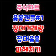 주식차트 '캔들 1편' 장대거래량 + 장대음봉 해석 및 대응하는 방법!