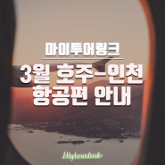 [항공권정보]마이투어링크 3월 호주-인천 확정 항공편 안내