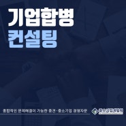 기업합병컨설팅 종류에 따라 방법 달라지는거 아시죠!