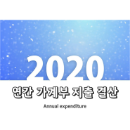 결산) 2020년 가계부 지출 결산 (금융 지출, 소비 지출)