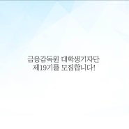 금융감독원 대학생 기자단 19기를 모집합니다!!!