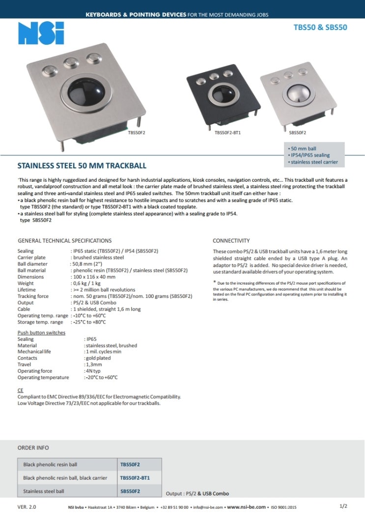 NSI_TBS50/SBS50/TBS50F8-1141_TRACKBALL : 네이버 블로그