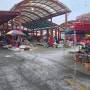 눈 내리는 해남 남창 전통 5일 시장