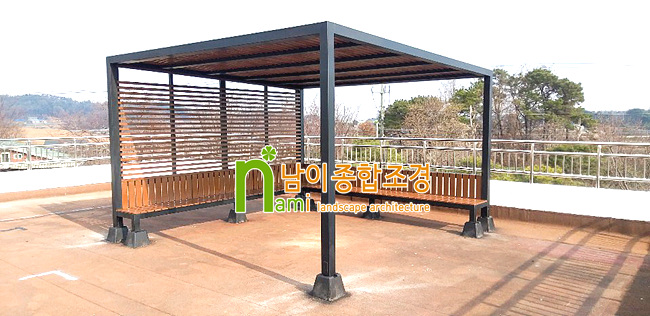 합덕제철고등학교 디자인파고라제작시공[파고라,스틸파고라,디자인파고라,옥상파고라,학교파고라][남이종합조경] : 네이버 블로그