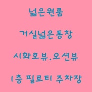 ▲큰방 원룸 내집살기 / 오션뷰 / 거실통창 /