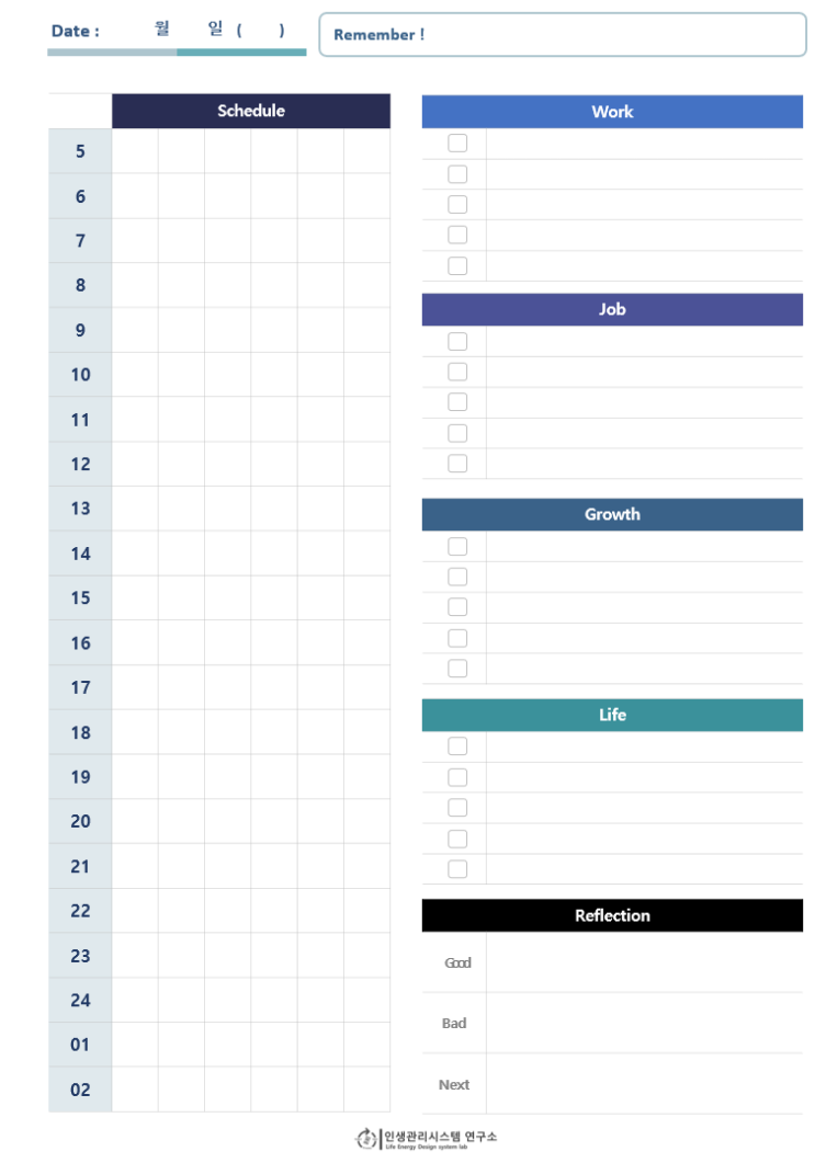 [자료공유] Remote work Daily checklist : 네이버 블로그