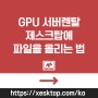 GPU 서버렌탈 Xesktop(제스크탑), '파일'을 올리려면 어떻게 해야 할까?