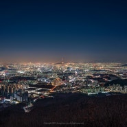 남한산성에서 서울 야경을 바라보았습니다.