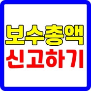 보수총액 신고 3월 15일까지니 서두르세요