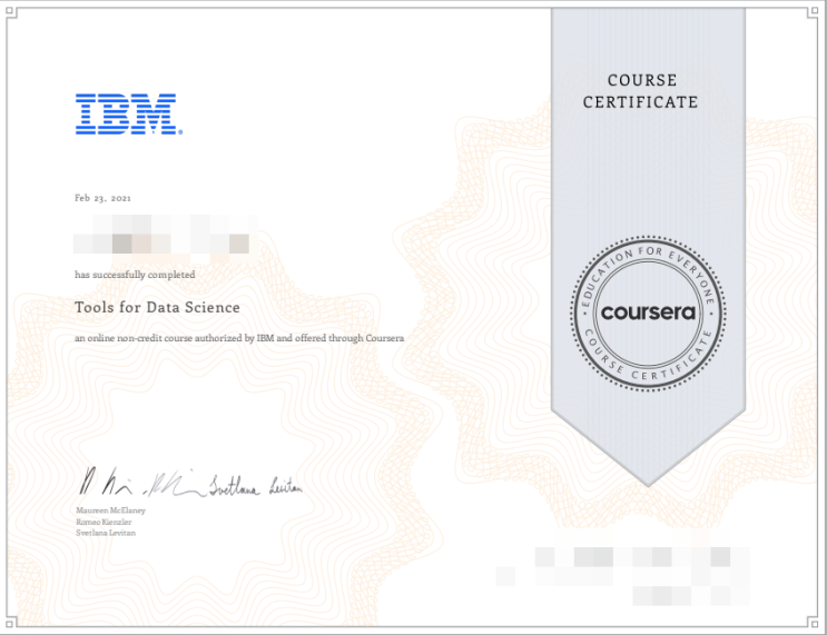 Tools for Data Science (Coursera) 수료 후기 : 네이버 블로그